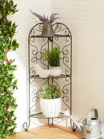 3 Tier Corner Plant Stand - Stylish And Space-Saving Plant Display Solution