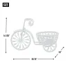 White Metal Bicycle Planter - Outdoor Garden Decor