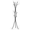 74-inch Freestanding Black Metal Coat Rack Entryway Hall Tree Umbrella Stand