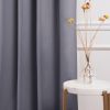 52 x 96 inch Solid Grey Thermal Blackout Curtain Panels - Set of 2