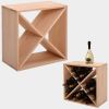 24 Bottle Solid Wood Stackable Modular Wine Rack