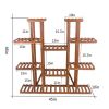Solid Wood Indoor Outdoor 11-Tier Plant Stand