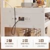 White Modern Industrial Kitchen Baker's Rack with Multi-Color LED Lights