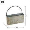 Large Rectangle Galvanized Wall Planter - Rustic Hanging Plant Holder