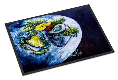 Oyster Plate Doormat Front Door Mat Indoor Outdoor Rugs for Entryway, Non Slip Washable Low Pile, 24H X 36W