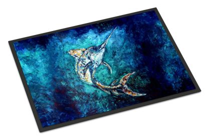 American Marlin Doormat Front Door Mat Indoor Outdoor Rugs for Entryway, Non Slip Washable Low Pile, 24H X 36W