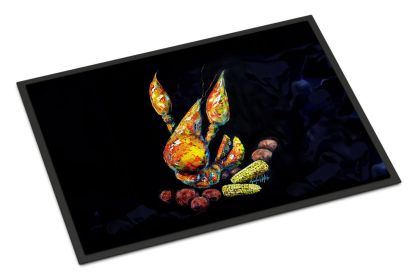 Crawfish Boiling Pot Doormat Front Door Mat Indoor Outdoor Rugs for Entryway, Non Slip Washable Low Pile, 24H X 36W