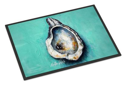 Aqua Pearl Oyster Doormat Front Door Mat Indoor Outdoor Rugs for Entryway, Non Slip Washable Low Pile, 24H X 36W